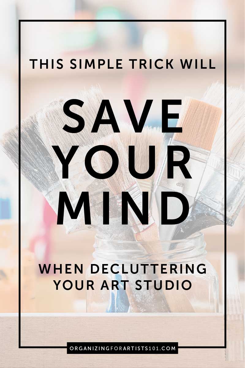 art studio declutter